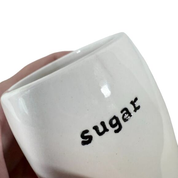 3/$20 Pottery Barn Coffee House Small White Ceramic Sugar Bowl Serving READ - Picture 6 of 10